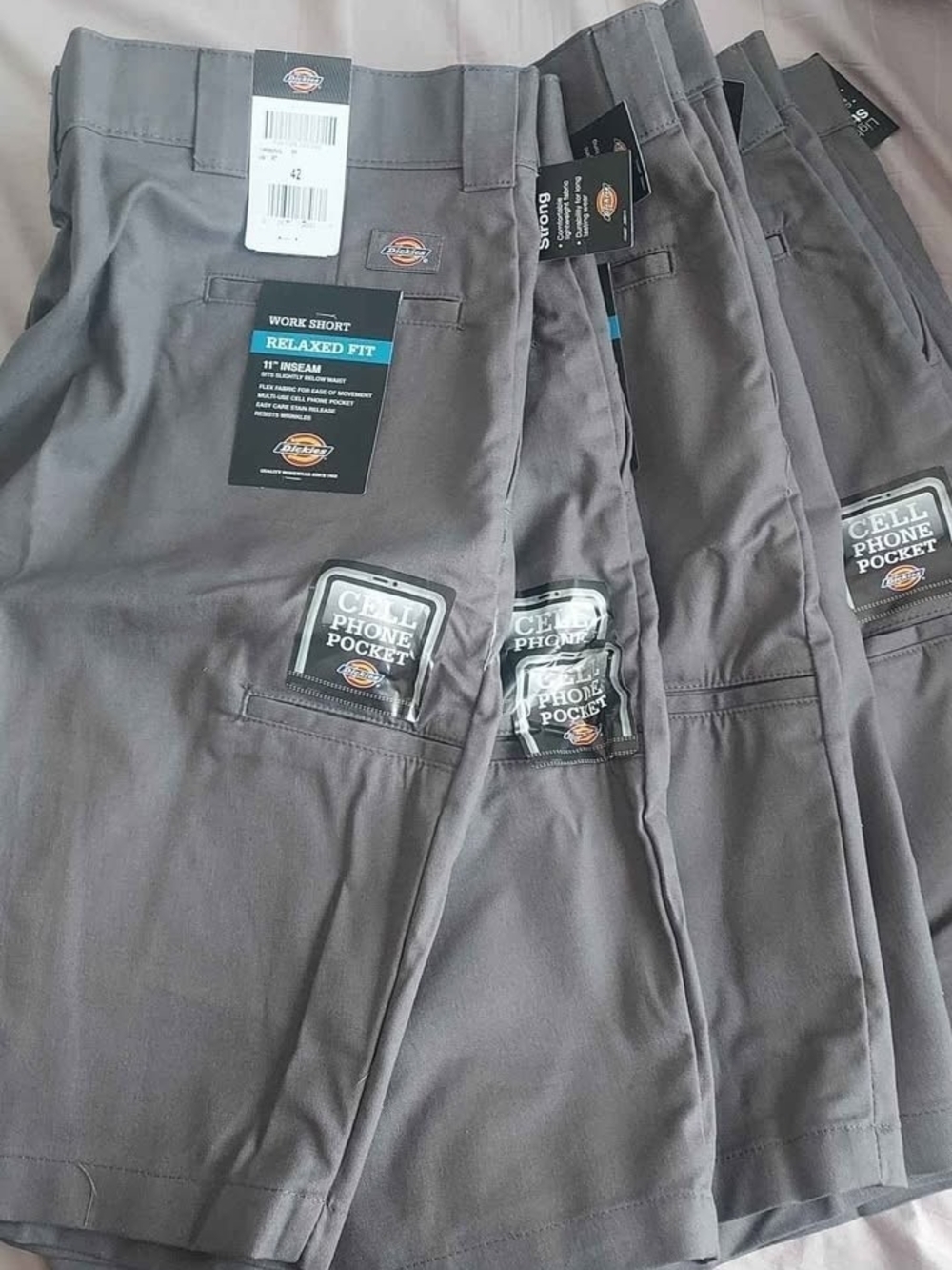 Dickies Men's Cargo Work Shorts, 4 Pairs